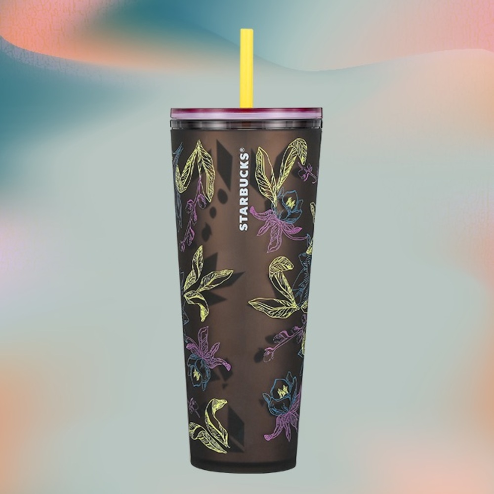 Starbucks Winter Floral Cold Cup (24 oz)